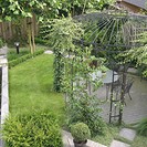 Tuin 5.5 klassieke tuin met vijver en prieel